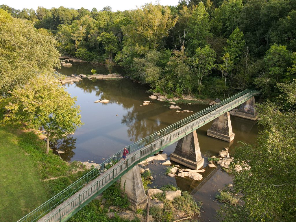 Aerial View of Faith Rock Trail bridge